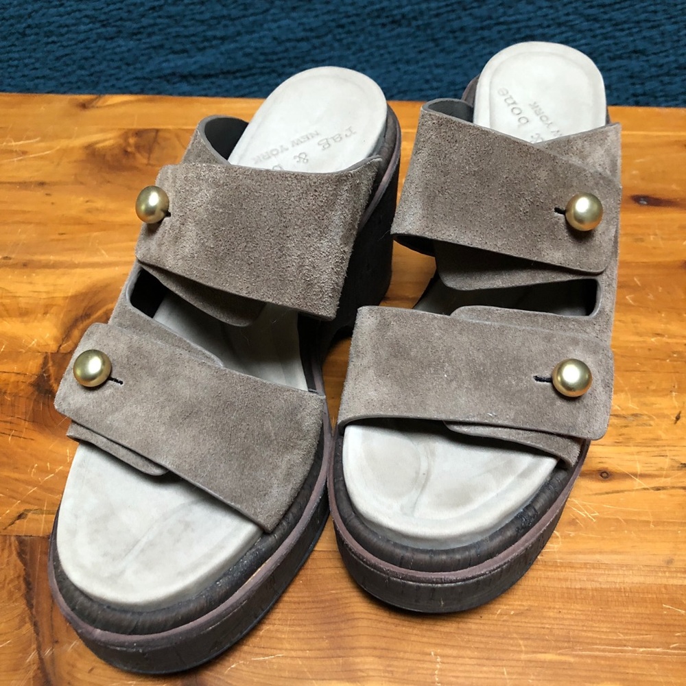 Rag & Bone Sommer Wedge in Tundra Brown, sz 37.5